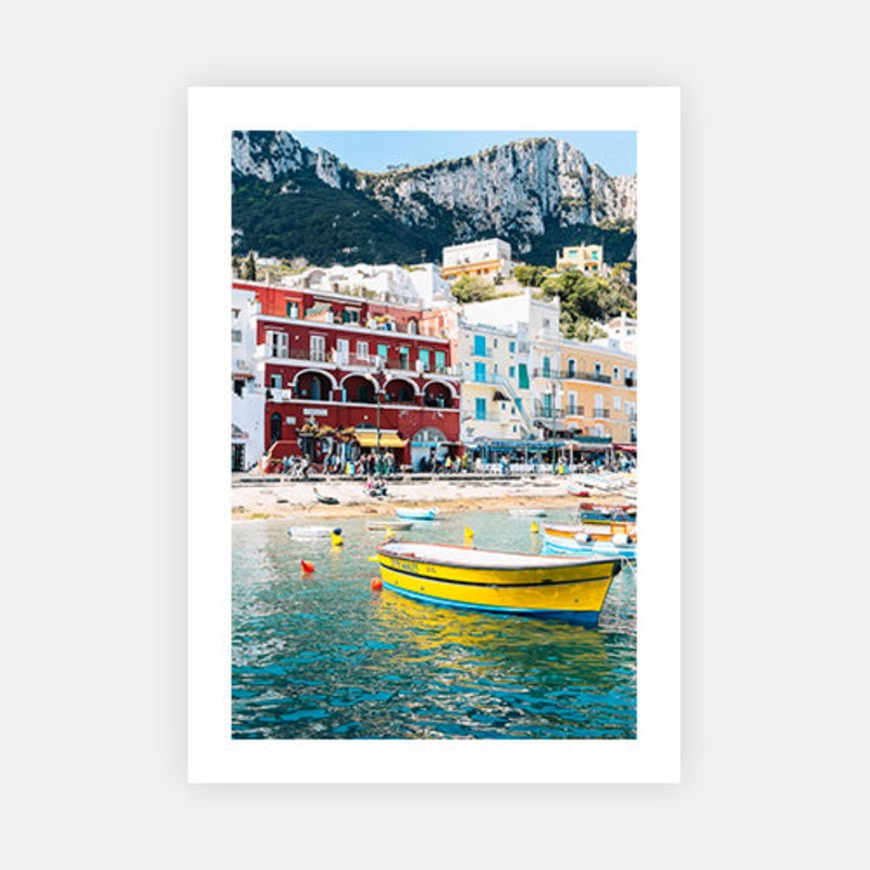 Caprese Boats|E – 500 x 760|F – 660 x 1000|G – 850 x 1300|Photographic Paper|Rag Paper|Canvas|None|Black|Scandi|White