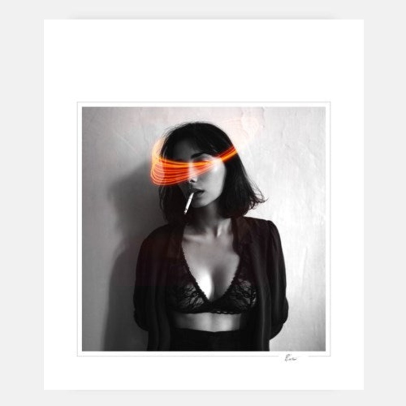 Female with a golden halo|C – 400 x 500|D – 500 x 600|E – 600 x 760|F – 760 x 1000|G – 1000 x 1300|Matt Photographic Paper|None|White|Black|Scandi