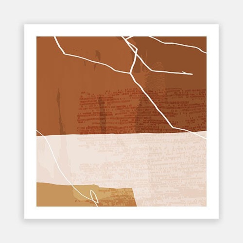 Rivulet 4 Sienna 2|C – 400 x 400|D – 500 x 500|E – 600 x 600|F – 760 x 760|G – 1000 x 1000|Matt Photographic Paper|Canvas|None|White|Black|Scandi