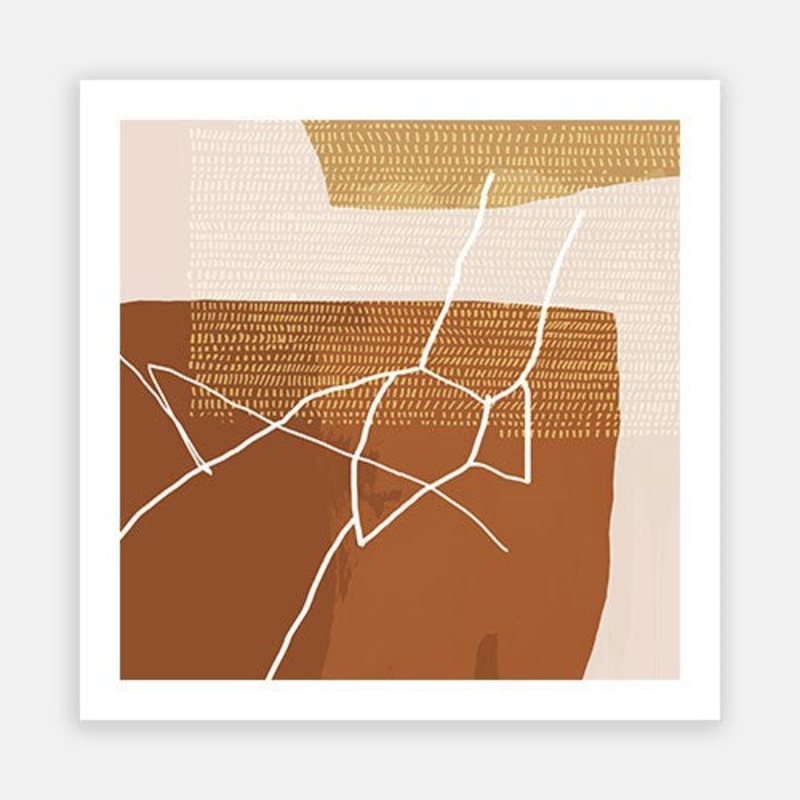 Rivulet 4 Sienna|C – 400 x 400|D – 500 x 500|E – 600 x 600|F – 760 x 760|G – 1000 x 1000|Matt Photographic Paper|Canvas|None|White|Black|Scandi