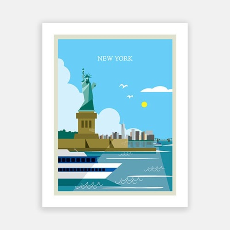 Poster – New York|C – 400 x 500|D – 500 x 600|E – 600 x 760|F – 760 x 1000|G – 1000 x 1300|Matt Photographic Paper|Canvas|None|White|Black|Scandi