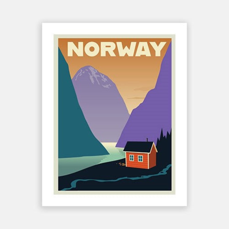 Poster – Norway|C – 400 x 500|D – 500 x 600|E – 600 x 760|F – 760 x 1000|G – 1000 x 1300|Matt Photographic Paper|Canvas|None|White|Black|Scandi