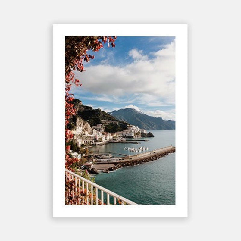 Amalfi Town View 02|E – 500 x 760|F – 660 x 1000|G – 850 x 1300|Photographic Paper|Rag Paper|Canvas|None|White|Black|Scandi