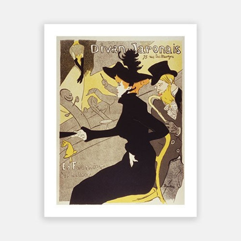 Art Nouveau – Divan Japonais|C – 400 x 500|D – 500 x 600|E – 600 x 760|F – 760 x 1000|G – 1000 x 1300|Matt Photographic Paper|Canvas|None|White|Black|Scandi