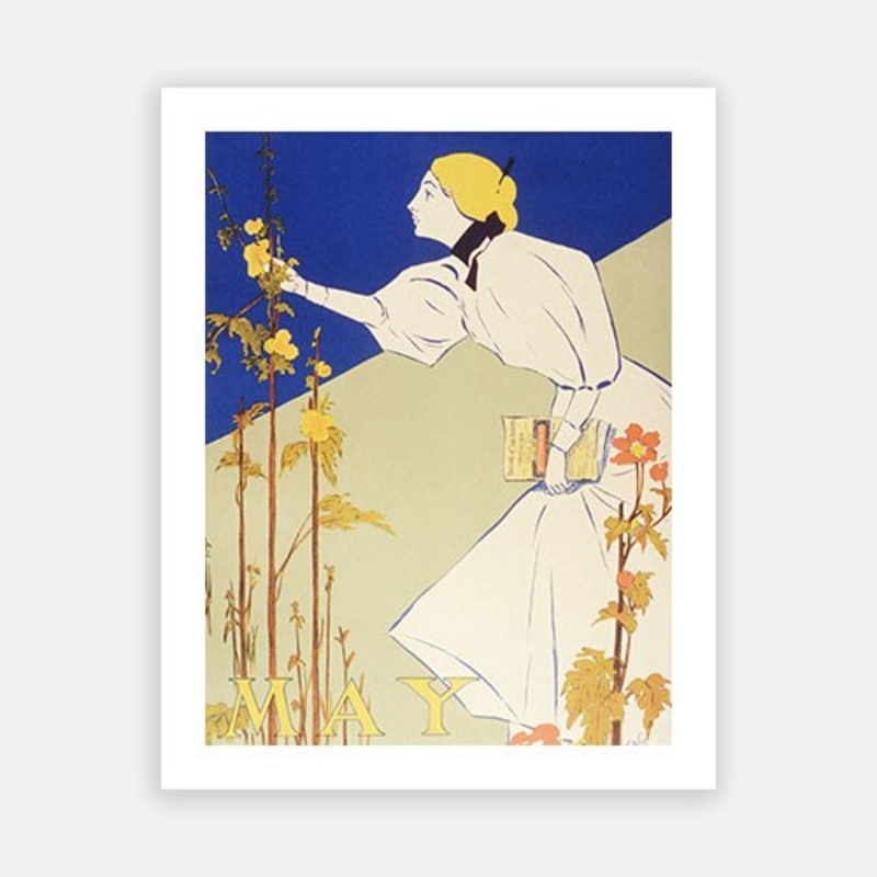 Art Nouveau – Woman Picking Flowers