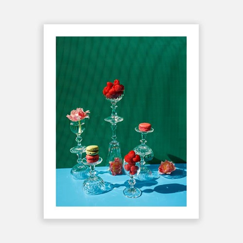 Macarons and Flowers|C – 400 x 500|D – 500 x 600|E – 600 x 760|F – 760 x 1000|G – 1000 x 1300|Matt Photographic Paper|Canvas|None|White|Black|Scandi