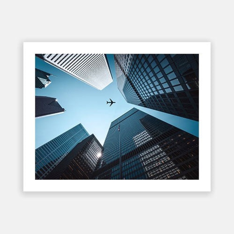 Skyscrapers 02|C – 400 x 500|D – 500 x 600|E – 600 x 760|F – 760 x 1000|G – 1000 x 1300|Matt Photographic Paper|Canvas|None|White|Black|Scandi