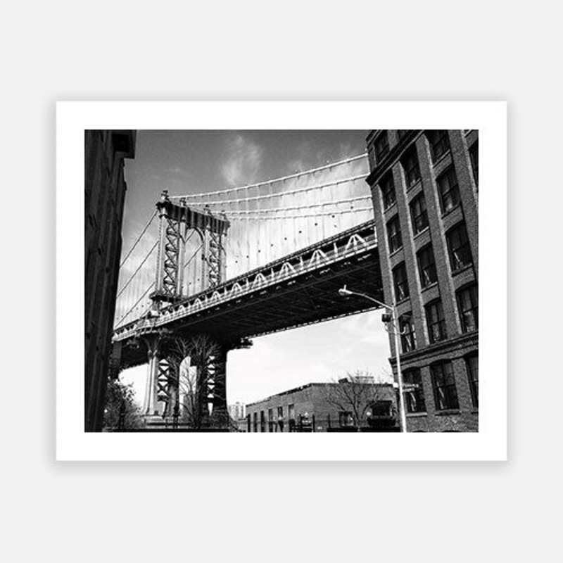 The Manhattan Bridge|C – 400 x 500|D – 500 x 600|E – 600 x 760|F – 760 x 1000|G – 1000 x 1300|Matt Photographic Paper|Canvas|None|White|Black|Scandi