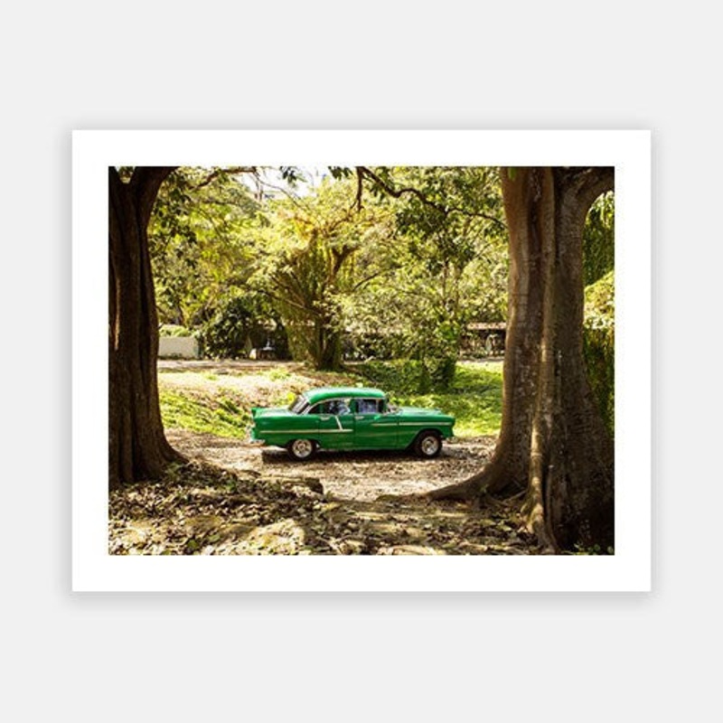 Vintage Green Car|C – 400 x 500|D – 500 x 600|E – 600 x 760|F – 760 x 1000|G – 1000 x 1300|Matt Photographic Paper|Canvas|None|White|Black|Scandi