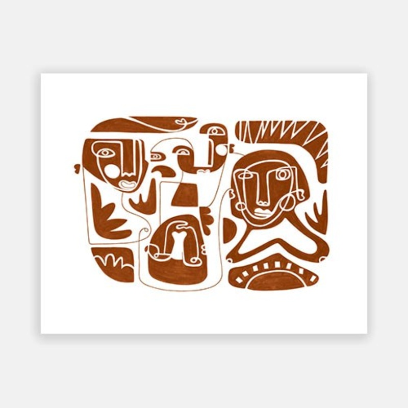 World Spins Madly – Sienna|B – 270 x 350|C – 400 x 500|D – 500 x 600|E – 600 x 760|F – 760 x 1000|G – 1000 x 1300|Rag Paper|None|White|Black|Scandi