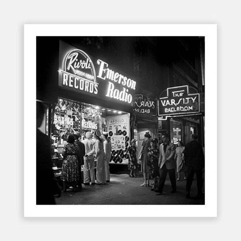 Broadway Radio Shop|C – 380 x 380|D – 490 x 490|E – 560 x 560|F – 710 x 710|Photographic Paper|Canvas|None|White|Black|Scandi