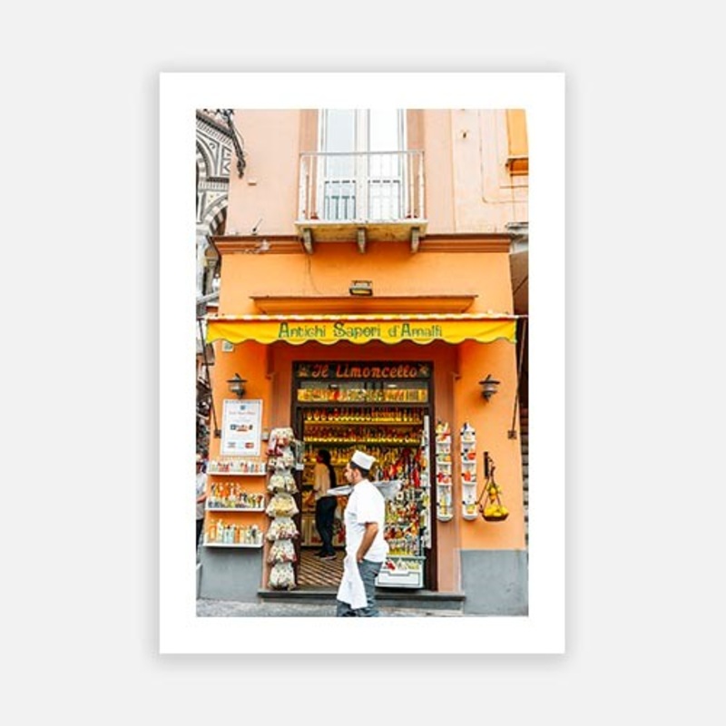Amalfi Deliveries|E – 500 x 760|F – 660 x 1000|G – 850 x 1300|Photographic Paper|Rag Paper|Canvas|None|White|Black|Scandi