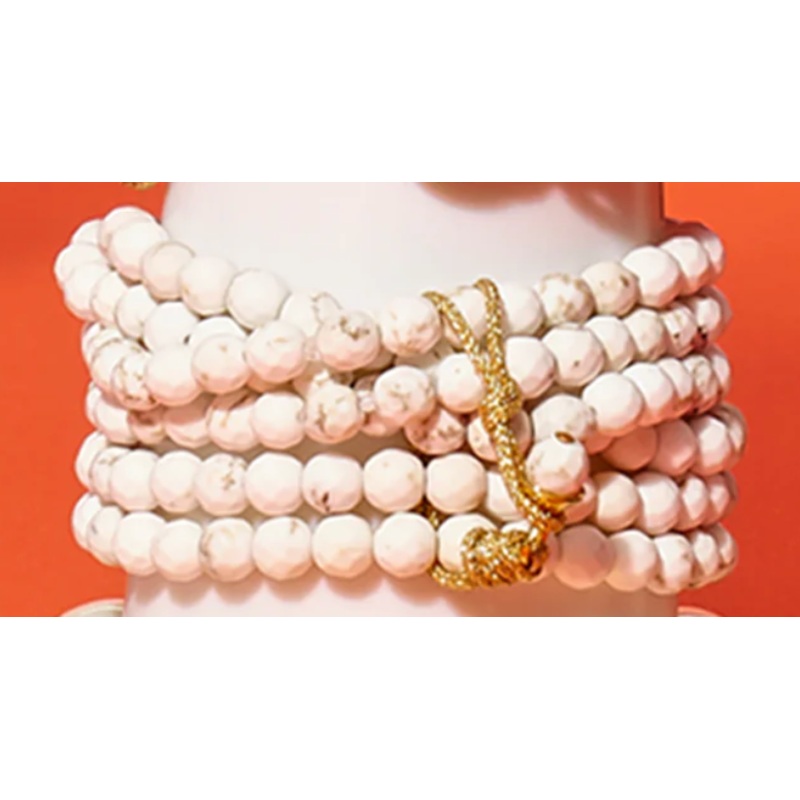 Catherine Canino Jewelry White Turq Cluster Stone Brac