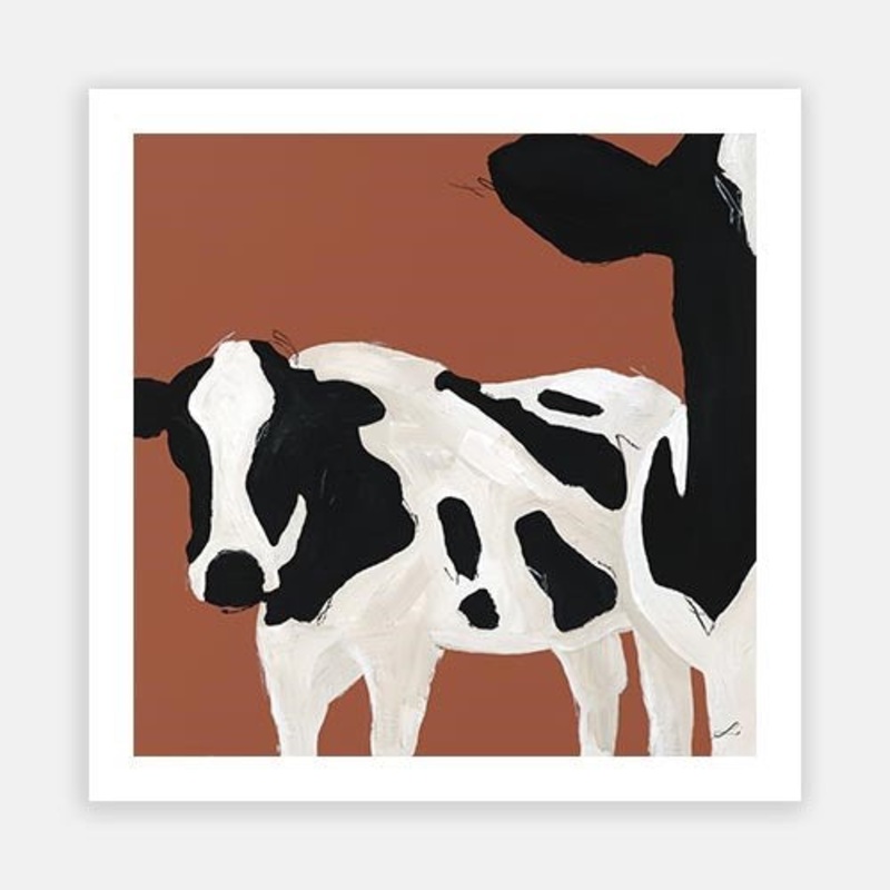 Happy Cow Terra 2|C – 400 x 400|D – 500 x 500|E – 600 x 600|F – 760 x 760|G – 1000 x 1000|Matt Photographic Paper|Canvas|None|White|Black|Scandi