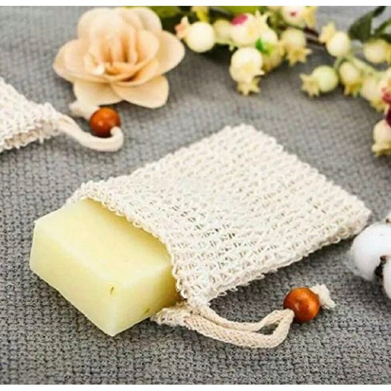 Natural Reusable Sisal Exfoliating / Lathering Soap Bag