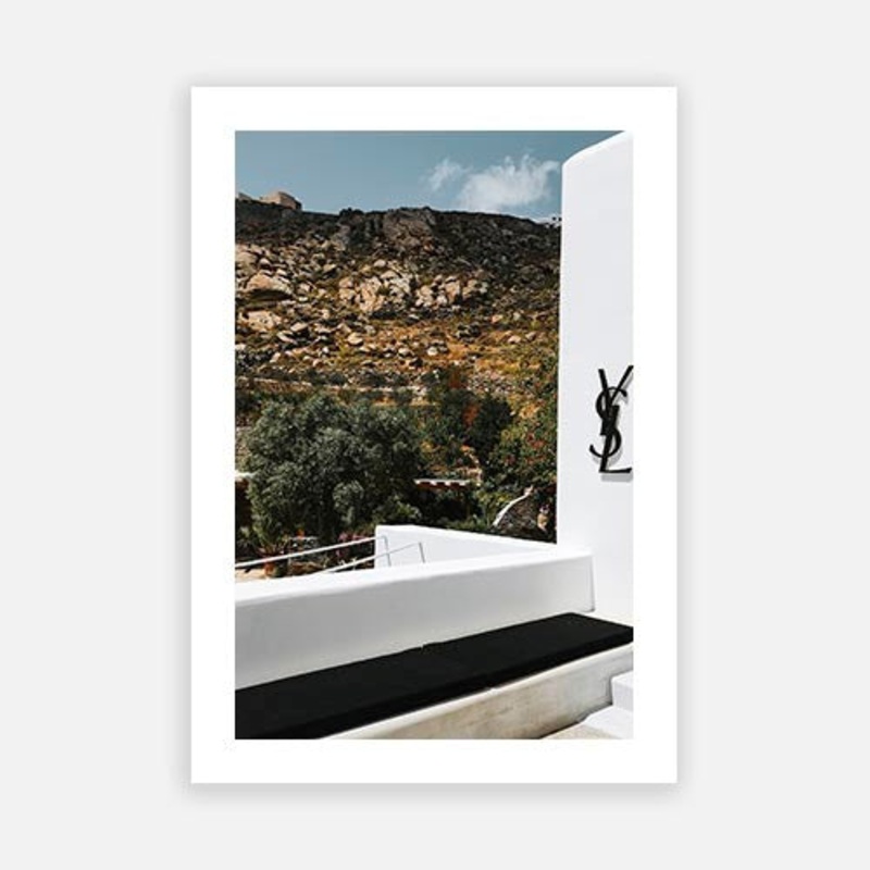 Saint Laurent and Hellas|E – 500 x 760|F – 660 x 1000|G – 850 x 1300|Photographic Paper|Rag Paper|Canvas|None|White|Black|Scandi