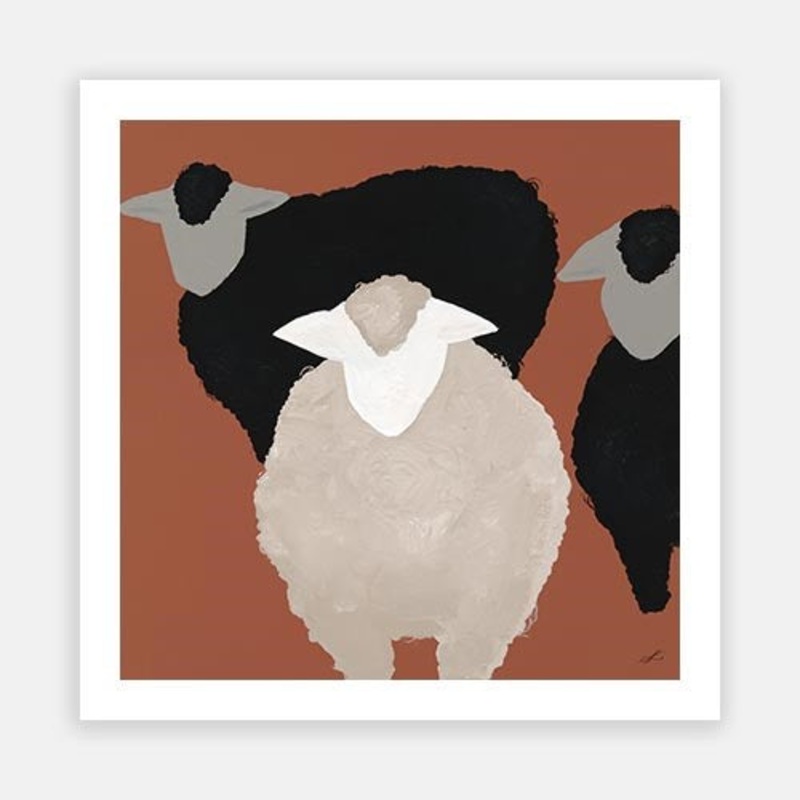 Woolly Sheep Terra 2|C – 400 x 400|D – 500 x 500|E – 600 x 600|F – 760 x 760|G – 1000 x 1000|Matt Photographic Paper|Canvas|None|White|Black|Scandi