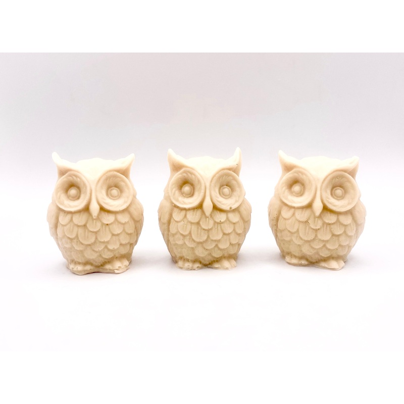 Barn Owls Vegan Soaps – Set of 3 – Gift Boxed | Owl Gift | Teacher Gift | Thank You Gift | Cute Owl Gift