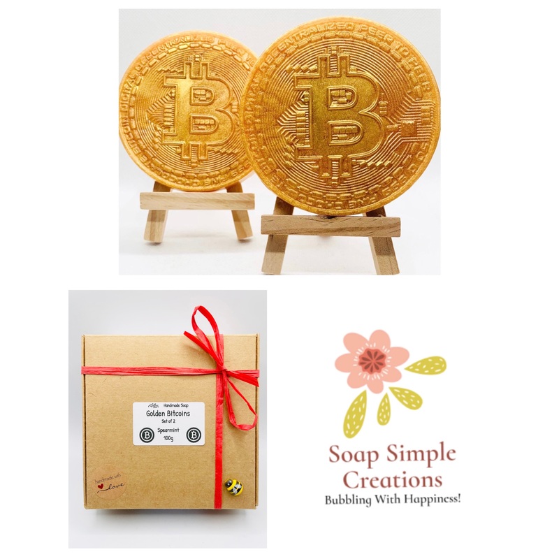 Bitcoin Vegan Soap Gift – Set of 2 (Gift Boxed) | Crypto Gift Idea | Bitcoin Gift | Gift for him | Money Gift