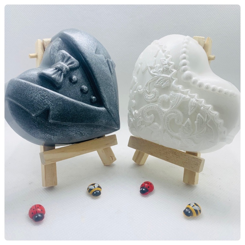 Bride & Groom Wedding Vegan Soaps – Gift Boxed | Wedding Gift | Engagement Gift | Anniversary Gift | Bride Groom Gift