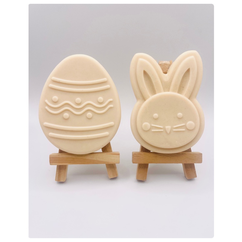 Easter Rabbit and Egg – Set of 2 – Gift Boxed | Easter Vegan Soaps Gift Set | Chocolate-Free Easter Gift Idea! | Easter Rabbit