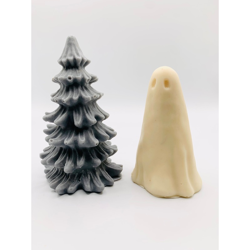Ghost & Christmas Tree Vegan Soaps – Gift Boxed | Ghost Lover Gift | Halloween Christmas | Spooky Gift Ideas