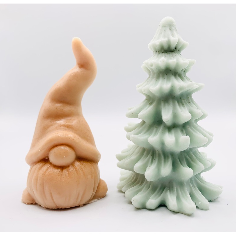 Gnome & Christmas Tree Vegan Soaps – Gift Boxed | Christmas Gnome | Christmas Gonk | Stocking Filler Gift