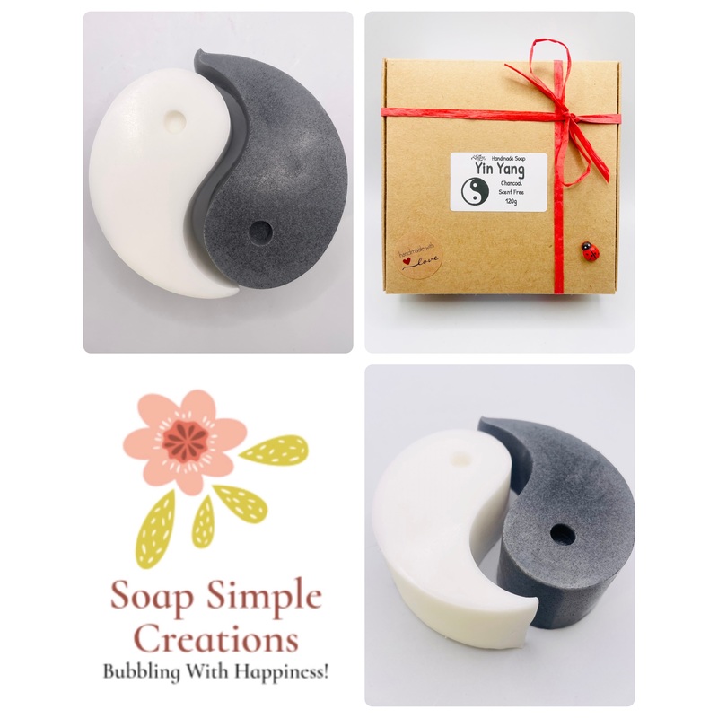 Yin Yang Vegan Soaps  Set of 2 – Gift Boxed | Yin & Yang Gift | Mindfulness Gift | Self Care Gift