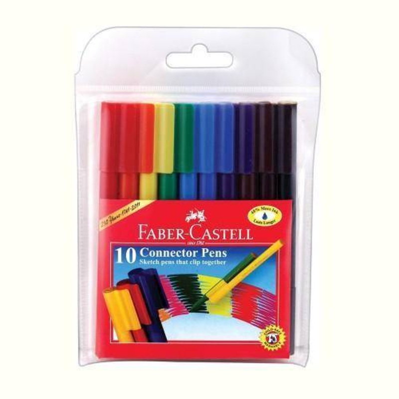 10    FABER CASTEL Connector Pens Markers Wallet of 10