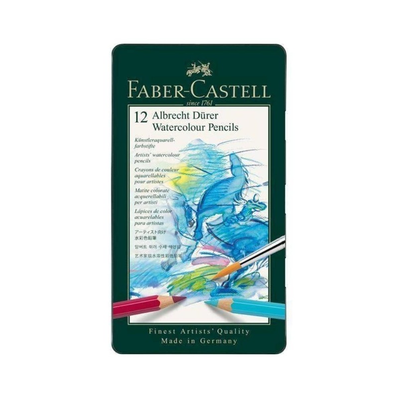 12   FABER CASTELL Albrecht Drer Artists Watercolor Pencils Tin of 12