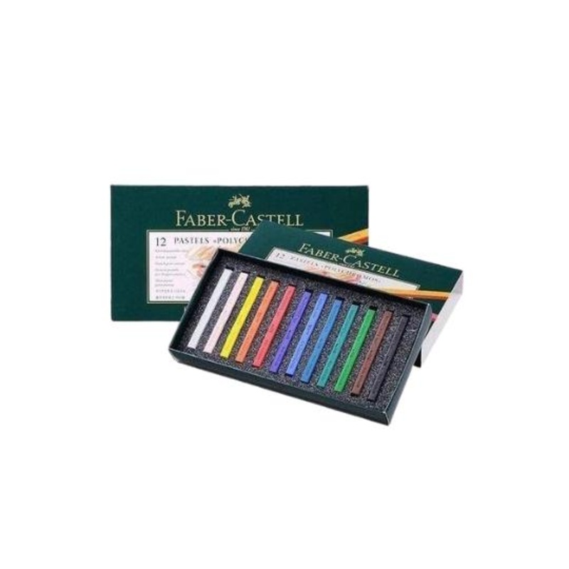 12   FABER CASTELL Polychromos Artists Pastel Crayons Box of 12