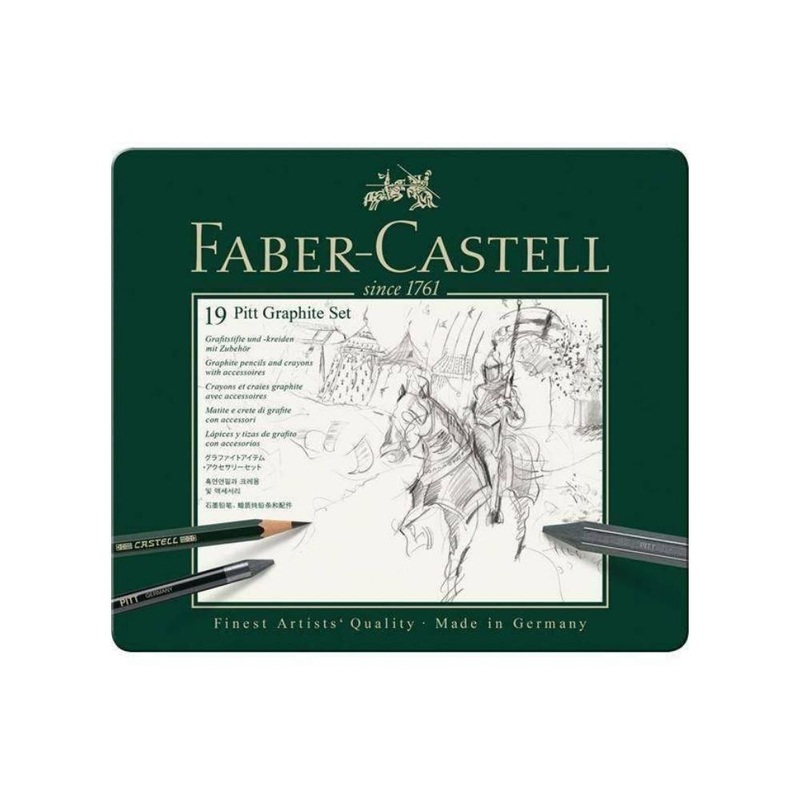 19    FABER CASTELL Pitt Graphite Set 19 Piece