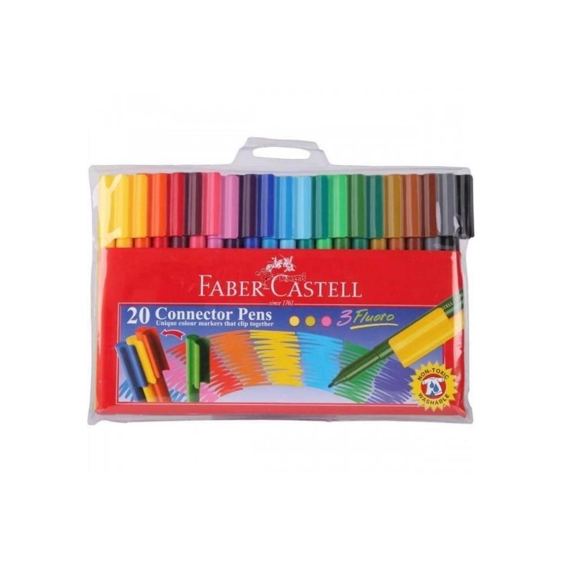 20    FABER CASTEL Connector Pens Markers Wallet of 20