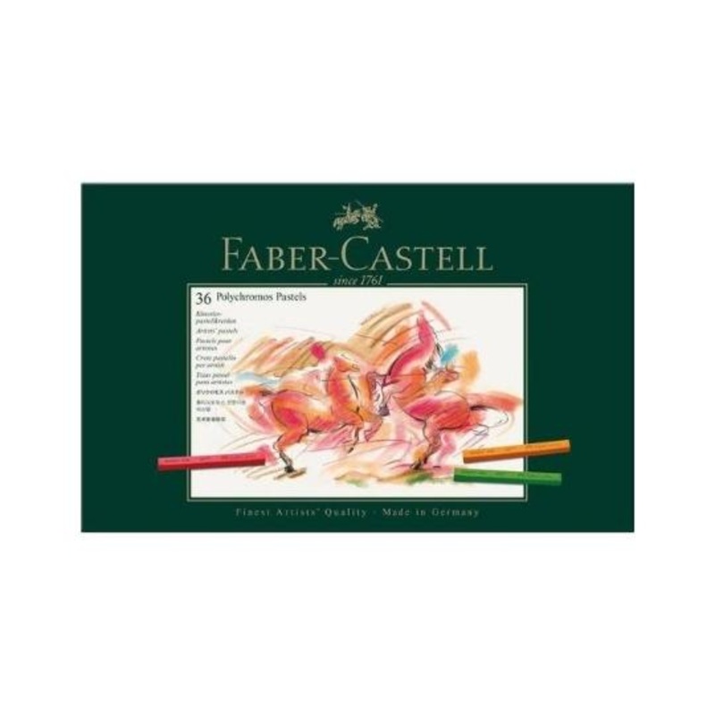 36   FABER CASTELL Polychromos Artists Pastel Crayons Tin of 36