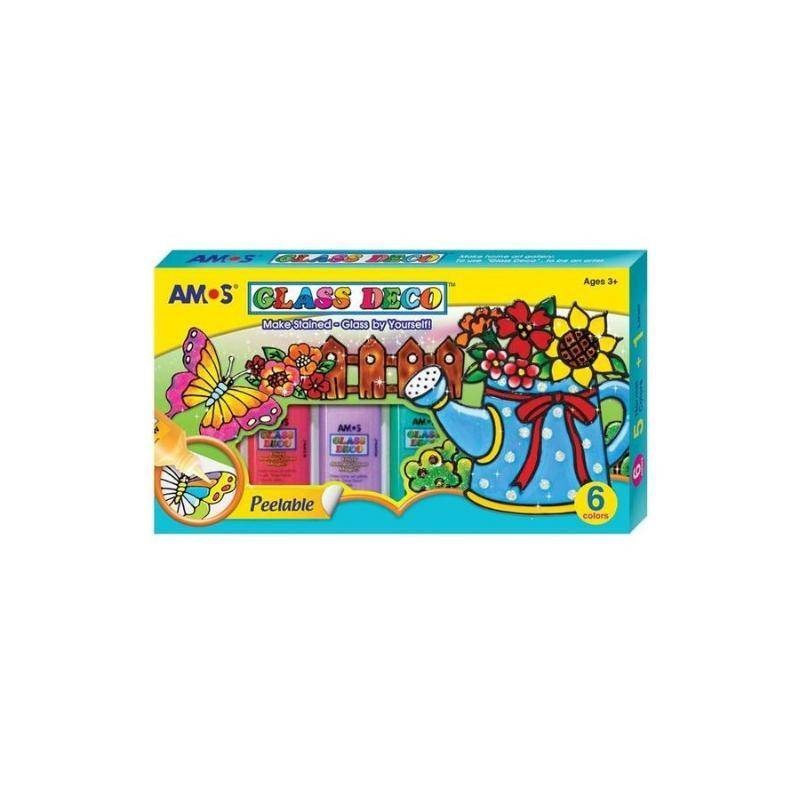 6  Glass Color with Accessories 6 Set