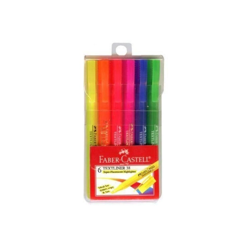 6    FABER CASTEL Textliner Slim Highlighter Pack of 6