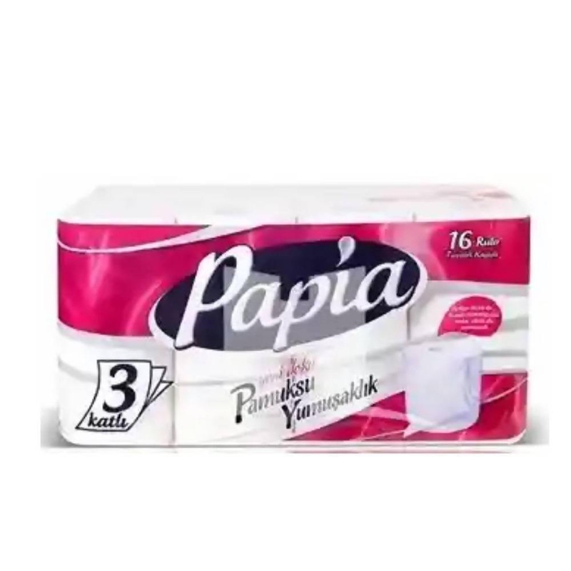 Papia Toilet Paper 16 Rolls 3 ply   12  3