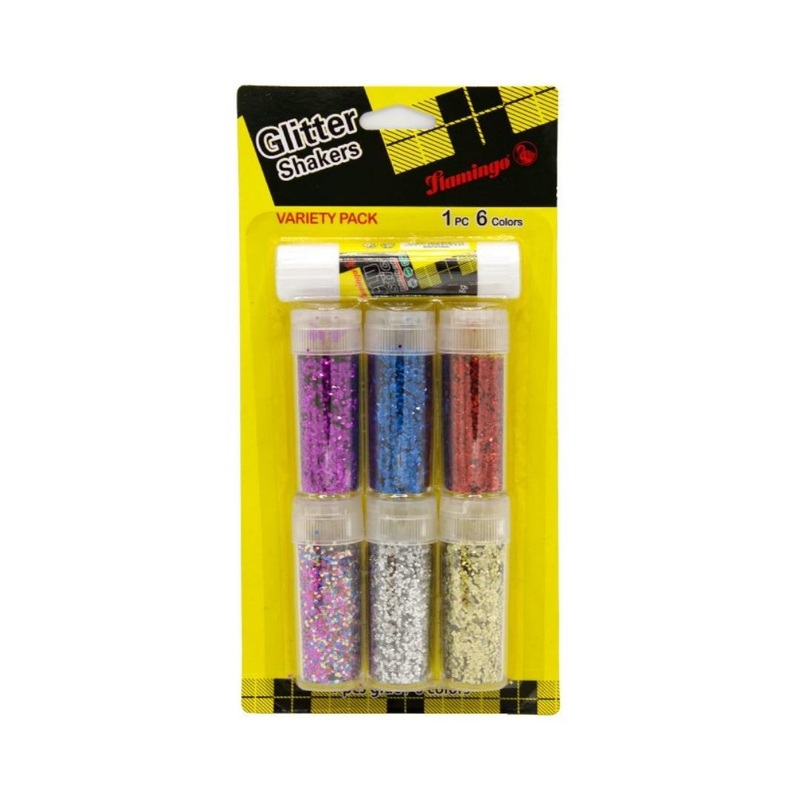6    Set of 6 colors sequins with glue kabi