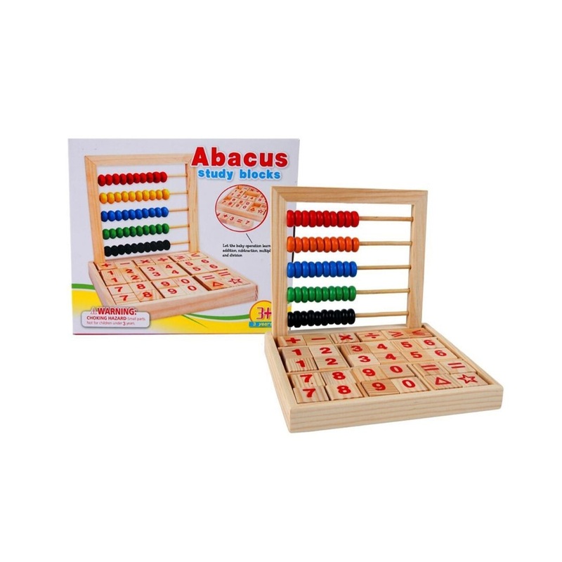 Wooden children calculator kabi