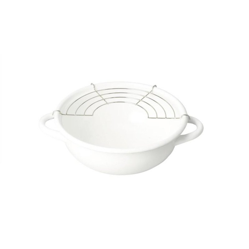 Pearl Metal Blanc Kitchen Enamel Tempura Pot