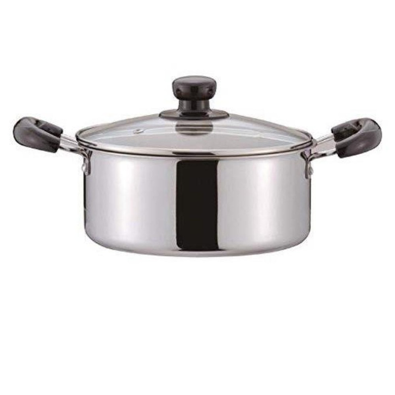 3   Pearl Alclad Aluminum 3-layer Stainless Pot With Glass Lid