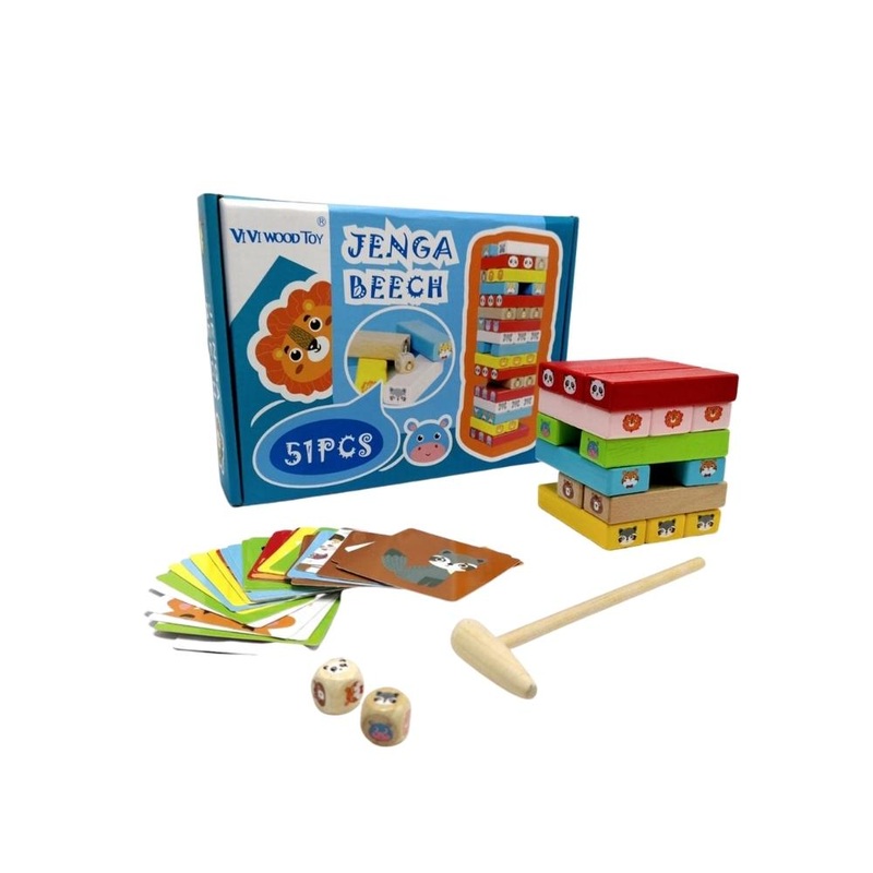 Colorful wood educational set