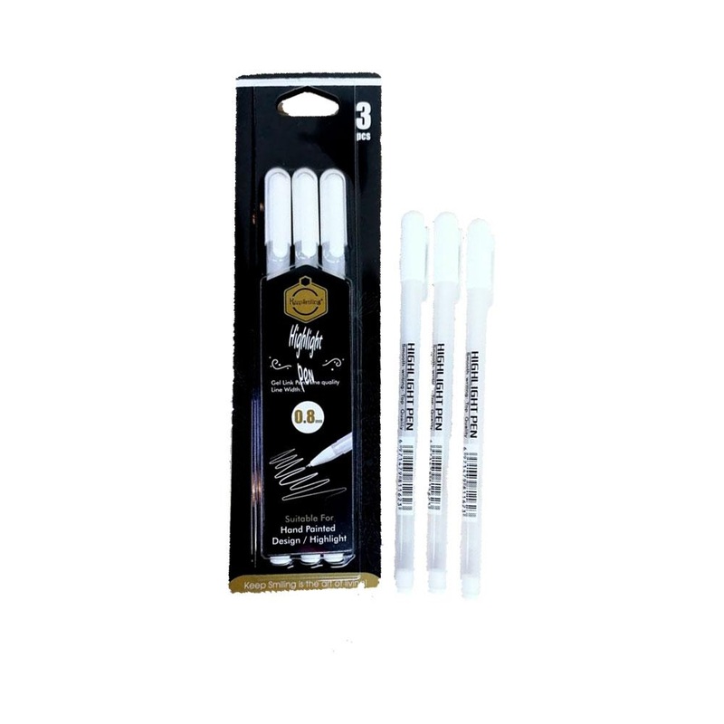 KeepSmiling  Set 3 White Gel Pen