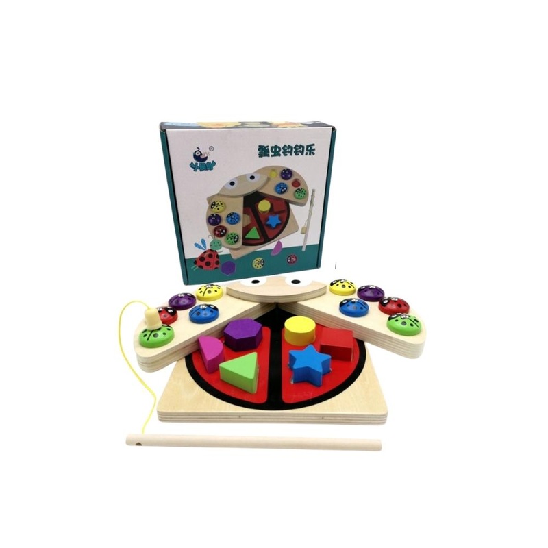 Ladybird wooden educational geometric shapes