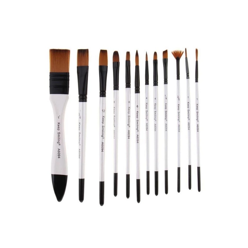 KEEP SMILING  artist value brush set 12 pcs