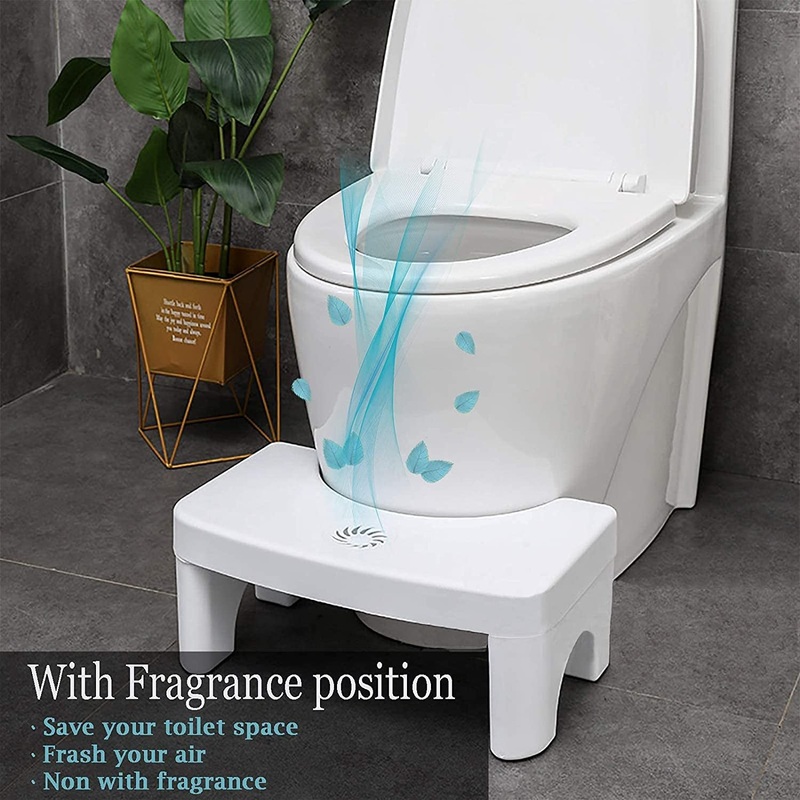6005A PLASTIC NON-SLIP FOLDING TOILET SQUAT STOOL – WHITE COLOR