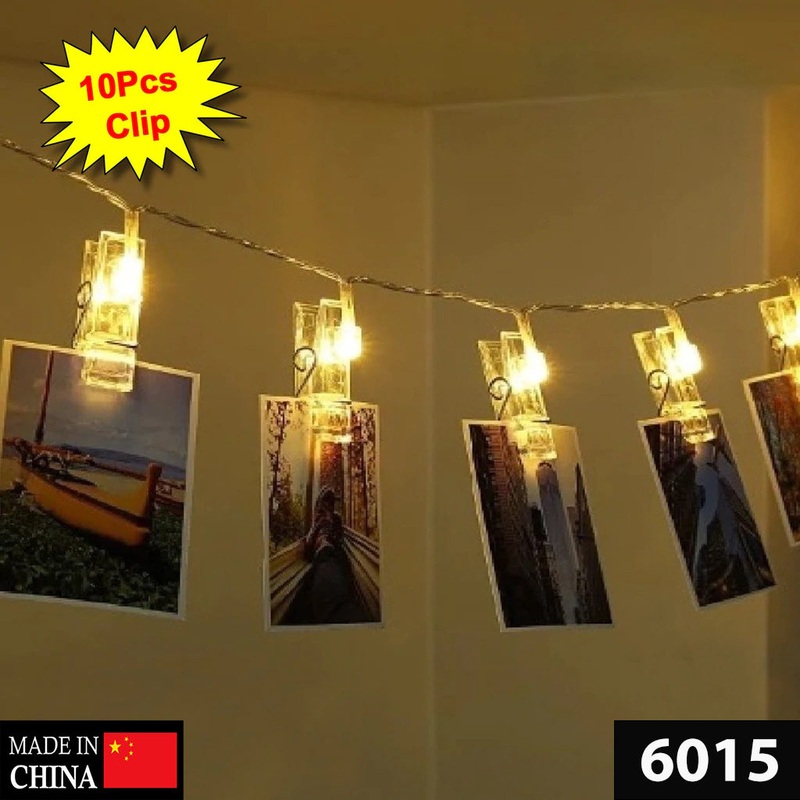 6015 Fairy Warm White Clip Lights for Photos ( 10Pc Clip )