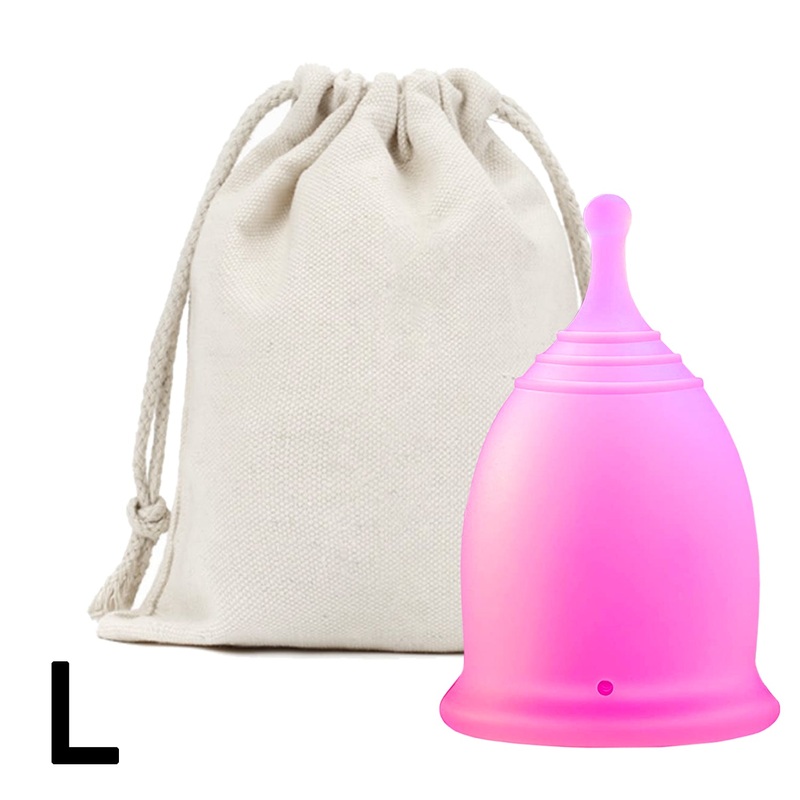 6112L Menstrual Cup for Women Foldable Large Size Reusable, Ultra Soft, Odour and Rash Free 100% Medical Grade Silicone No Leakage Protection for Up to 8-10 Hours FDA Approved