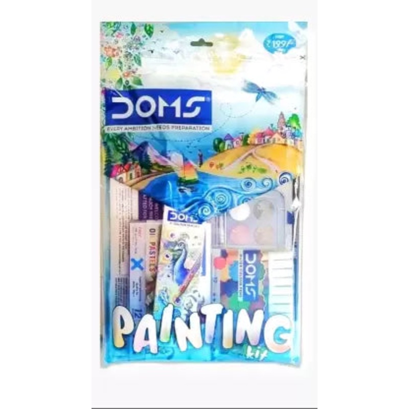 3582 DOMS Poster Colour with Brush Pen Complete Painting Kit -set of 9 pcs