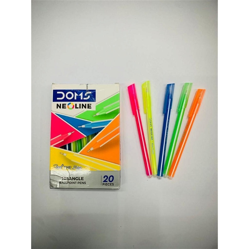 3588 DOM Neoline Triangle Ballpoint Pen, colour of blue, pack of 20